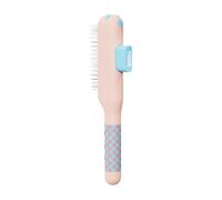 Peigne de toilettage avec bouton de libération des cheveux, poudre bleue