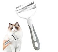 Peigne de toilettage double face - Brosse démêlante pour poils de chien, outil d'épilation | Poignée confortable, légère et durable, pour soins, la famille, amis, accessoires pour la maiso