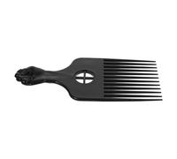Peigne de Toilettage en Plastique Noir pour Cheveux Afro, Compact | Prise Confortable, Adapté à Chambre ou Voiture, pour Coiffures Africaines et Usage Quotidien