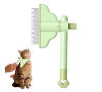 Peigne de toilettage pour animaux de compagnie - Poignée antidérapante - Outil de brosse rotatif pour chien - Démêleur léger pour le toilettage des chiots et des chatons - Idéal pour le nettoyage en