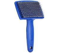 Peigne de toilettage pour animaux (lot de 3), brosse démêlante pour chiens et chats avec picots de massage, outil ergonomique pour contrôler la perte de poils, bleu