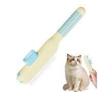 Peigne De Toilettage Pour Chat | Peigne Pour Animaux De Compagnie À Un Bouton, 20x6,5x2,5 Cm, Poids : N/A. La Brosse Autonettoyante Élimine Facilement Les Poils Lâches, Leś Enchevêtrements Et Leś Pelu