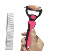 Peigne de toilettage pour chien et chat - Brosse de toilettage pour - Brosse de toilettage pour - Brosse droite en acier avec dents denses