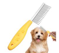 Peigne de toilettage pour chiens - empreinte à un seul contre-face animal de compagnie | Peigne de toilettage à aiguille en acier à dents à dents | Brosses de toilettage pour animaux de compagnie