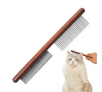 Peigne d'élimination des puces pour animaux domestiques - Brosse en acier inoxydable - Outil de nettoyage anti-pulsion - Peigne de toilettage réutilisable pour chats, chiens, lapins, traitement des