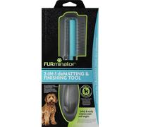 Peigne démêlant et de toilettage pour Chiens 2 en 1 FURminator - Idéal pour caniches et Doodles - Élimine en Douceur nœuds et bourres - Outil de toilettage pour Un brossage sans Stress