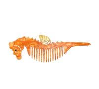 Peigne démêlant portatif d ' acétate d ' animal marin de bande dessinée pour les cheveux bouclés/droits, peigne léger et Compact d ' acétate d ' hippocampe de perroquets