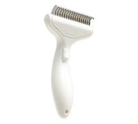 Peigne démêlant pour animaux de compagnie, peigne démêlant pour chat, respectueux de la peau, courbe progressivement pour chiens, chats et chiots - Brosse démêlante avec peigne en métal et lames