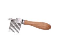 Peigne démêlant pour chien à dents en acier inoxydable, manche en bois, aide toilettage du pelage, soin des cheveux lâches, brossage de routine, peigne démêlant pour chien de 7, 28 x 2, 36 pouces,