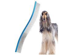 Peigne démêlant pour chiens, peigne incurvé d'épilation pour animaux domestiques, peigne en métal, peignes pour chien pour tapis de toilettage, brosse à gribouiller, démêler pour chiens