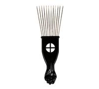 Peigne démêlant pour perruque afro à dents larges de type A Noir