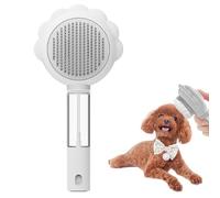 Peigne d'épilation par pulvérisation AOYEBO - Démêlant amélioré à la vapeur et dents incurvées en acier inoxydable de 10 mm, outil de toilettage pour animal domestique pour contrôle de la perte de