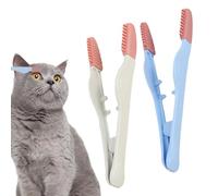 Peigne Détachant Larme - Nettoyeur Yeux pour Chiens 2 Pièces Brosses de Nettoyage des Yeux pour Chiens Peigne à Yeux pour Chiens Brosse de Nettoyage Ergonomique pour Chat Brosse Détachante pour