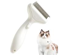 Peigne détachant pour chat, brosse détachante pour chien - Brosse de toilettage pour animaux de compagnie avec courbure progressive pour chiens et chats - Fraises élargies pour deshedding et épilation
