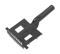 Peigne d'exposition pour bétail, brosse en poils de vache en métal avec poignée souple, outils de toilettage 8,46 x 5,51 pouces pour vache, cheval, bétail, mouton (noir) (Noire)