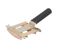 Peigne d'exposition pour le bétail, brosse avec poignée souple, brosse en poils de vache en métal, outils de toilettage 8,46 x 5,51 pouces pour vache, cheval, bétail, mouton (Gold)