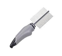 Peigne double fin (35 dents) grand (18 dents) Poignée ergonomique, pour un travail aisé: soft grip. Dessiné spécialement peigner de façon efficace