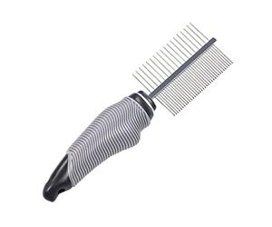 Peigne double fin (35 dents) grand (18 dents) Poignée ergonomique, pour un travail aisé: soft grip. Dessiné spécialement peigner de façon efficace