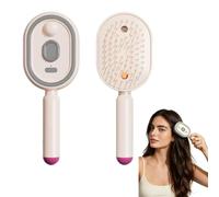 Peigne Electrique, Brosse à Vapeur éLectrique Fer à Lisser à Vapeur Rechargeable Avec Spray Peigne DéMêLant Antistatique Massage à Coussin D'Air Outil de Coiffure Portable Sans Fil
