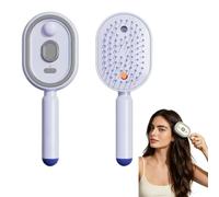 Peigne Electrique, Brosse à Vapeur éLectrique Fer à Lisser à Vapeur Rechargeable Avec Spray Peigne DéMêLant Antistatique Massage à Coussin D'Air Outil de Coiffure Portable Sans Fil