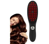 Peigne Électrique De Massage Du Cuir Chevelu | Masseur De Tête Avec Lumière Led Rouge Et Bleue | 3 Modes De Vibration Peigne À Cheveux Rechargeable Outil De Massage