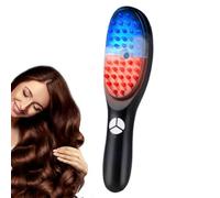 Peigne Électrique de Massage Du Cuir Chevelu, Masseur de Tête Avec Lumière Led Rouge Et Bleue, Brosse de Repousse Des Cheveux Rechargeable, Peigne Vibrant À Pulvérisation Avec 3 Modes