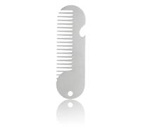 Peigne en acier inoxydable à usage qui sert également de dissolvant de bouchon de bouteille pratique pour les vies actives, petit peigne ouvre-bouteille en métal