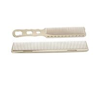 Peigne en Aluminium, Dent Fine, Peigne en Métal de Coiffage à la Chaleur pour le Salon, Outil de Coupe de Cheveux Précis avec 2 Pcs (Or)