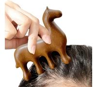 Peigne en bois - Construction en bois écologique durable - Brosse démêlante pour cuir chevelu - Outil de massage en bois - Accessoire de massage doux avec prise en main confortable pour les types