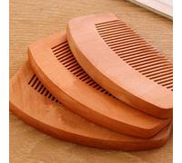 Peigne en bois de pêche naturel rétro - Mini peigne portable - Outil de massage des cheveux - Accessoires I3E8