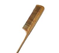 Peigne en bois de santal de 21 cm avec pointes pointues, peigne spécial à dents fines denses pour cheveux longs