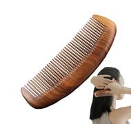 Peigne en bois de santal | Démêlant pour cheveux avec peigne fait à la main, peigne ergonomique pour cheveux bouclés, masseur du cuir chevelu, peigne démêlant en bois de santal pour voyages scolaires