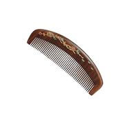 Peigne en bois d'ébène noir de qualité supérieure Description du entier à cheveux statique Cadeau for femme Pour tous types de coiffure(16CM)