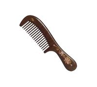 Peigne en bois d'ébène noir de qualité supérieure Description du entier à cheveux statique Cadeau for femme Pour tous types de coiffure(21CM-J)