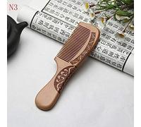 Peigne en bois fait à la main, peigne en bois 1pcs peigne antistatique en bois de pêche naturel peigne en bois de pêche gravé massage sain outil de soin des cheveux accessoires de beauté