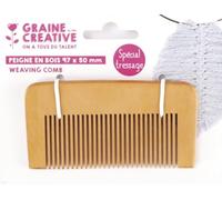 Peigne en bois 'Graine Créative by PW' 97 x 50 mm