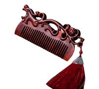 Peigne en bois naturel massage bois de santal violet cuir chevelu peigne chinoiserie sculpté santal peigne