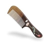 Peigne en Bois Peigne en bois for soins capillaires, peigne portable peint, peigne artistique laqué pour Femmes et Hommes(1)