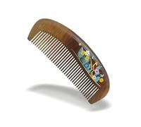 Peigne en Bois Peigne en bois laqué, peigne artistique, soins capillaires, peigne peint portable pour Femmes et Hommes(2)