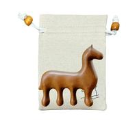 Peigne En Bois Pour Femme - Démêlage À Dents Larges, Soin De Massage Du Cuir Chevelu | Outil De Coiffure Portable En Bois Naturel 9,5 X 9 Cm Avec Sac De Rangement Tableau Méridien Routine De Douche De