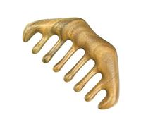 Peigne en Bois Wooden Green Sandalwood Thick Teeth Massage Comb Face Tool Massage Scalp Meridian Massage Comb(1)