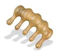 Peigne en Bois Wooden Green Sandalwood Thick Teeth Massage Comb Face Tool Massage Scalp Meridian Massage Comb(2)