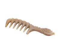 Peigne En Corne, Massage Sculpté à Dents Larges Peigne à Cheveux, Peigne Sculpté épaissi Artisanat Antistatique Peigne Cadeau Peigne En Corne Naturelle Pour Femmes Hommes (thickness 1.2CM)