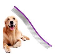 Peigne en métal pour chiens | Peigne incurvé pour chiens - Peigne en métal pour chien pour le toilettage, brosse à gribouiller, démêler pour