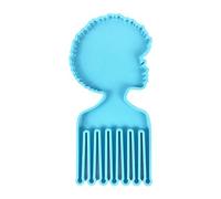 Peigne en résine époxy fait à la main pour homme et femme en forme de têtes de peigne pour coiffure, artisanat, ornements, moule