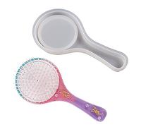 Peigne en silicone pour bijoux en résine - Moules en résine époxy pour coiffure - Outil de coiffure en silicone - Fournitures de fabrication d'accessoires