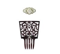 Peigne et broche pour fille (peigne avec broche dorée)