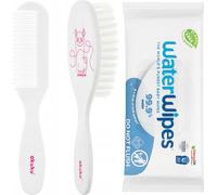 Peigne et brosse à cheveux LAMA + WaterWipes Bio 60pcs wet wipes.