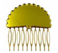 Peigne éventail miroir (jaune)