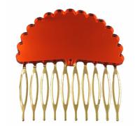 Peigne éventail miroir (orange)